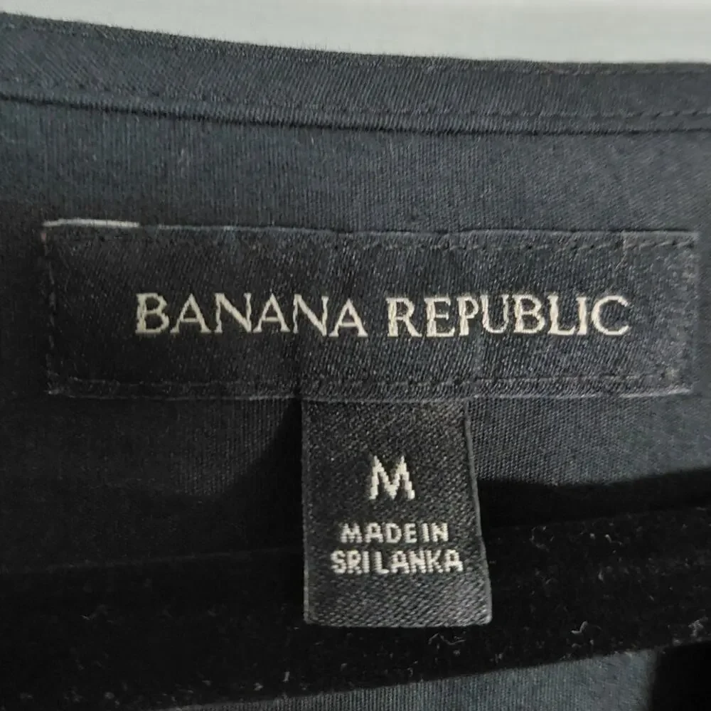 Banana Republic Cotton Blend Gray Stretch Top Women Size M